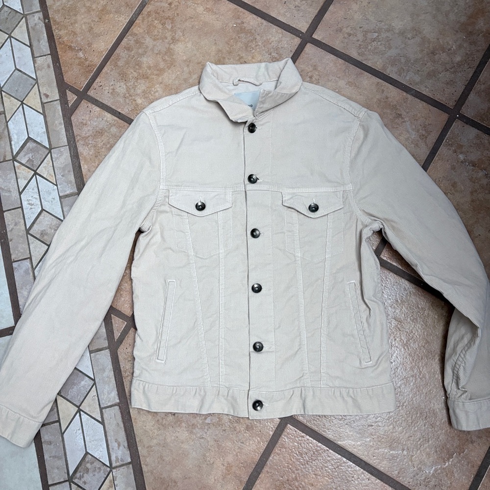 Mango Men's Light Tan Shirt Jacket
